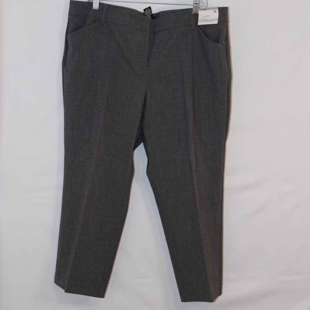 NY&C Vintage Y2K gray mid-rise 7th Avenue straight leg crop pants 18 BNWT